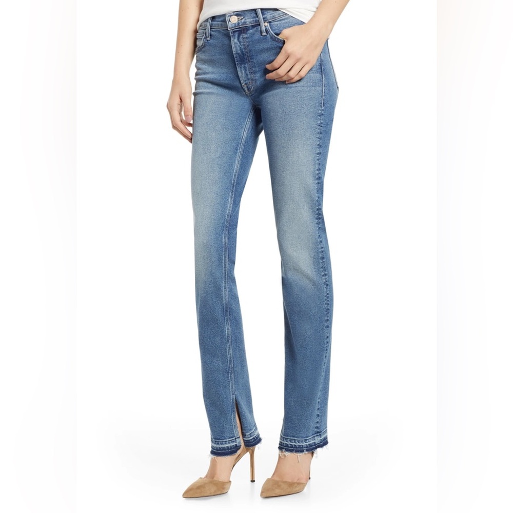 MOTHER Blue Boot Cut Jeans